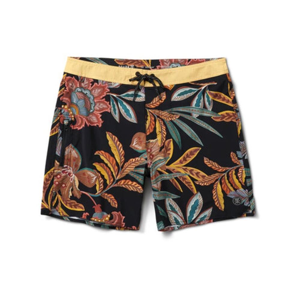 NWT Roark Roark Boatman 2.0 Boardshorts 17" in Baroque Black size 34